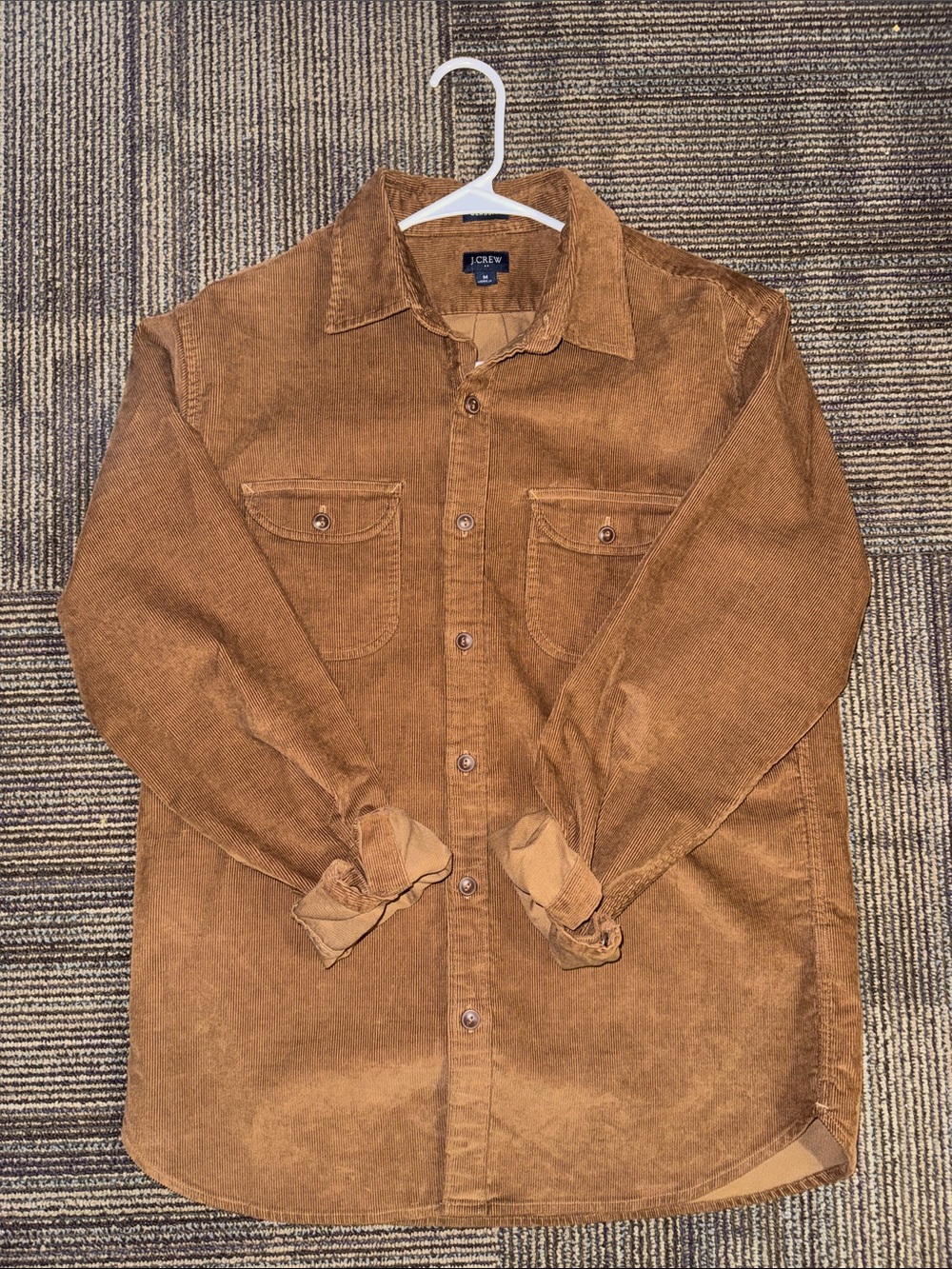 J. Crew Men's Brown Corduroy Button-Up Shirt